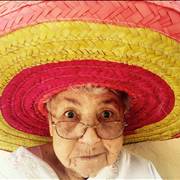 Senior Woman With Sombrero